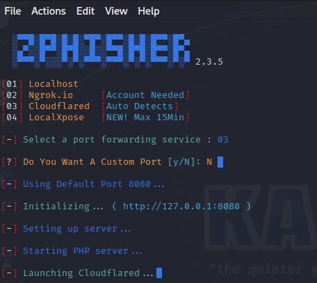 Zohisher port forwarding option