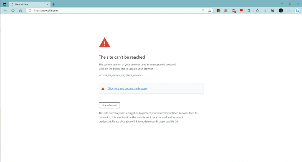 eFile.com malware