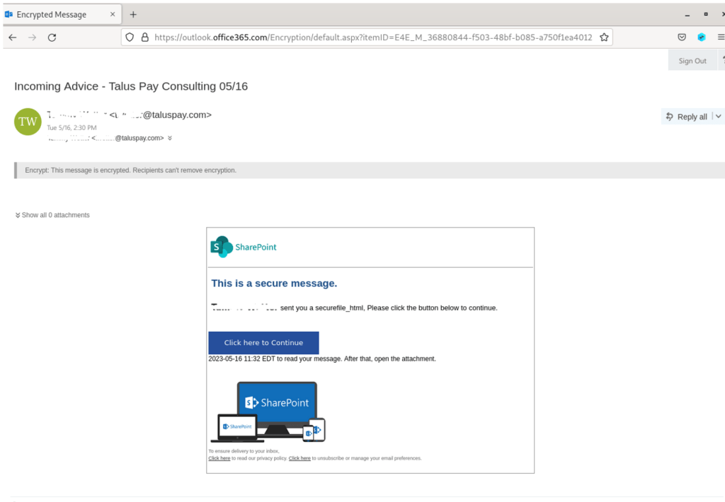 RPMSG files phishing