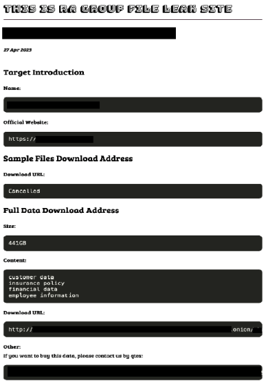 RA Group Ransomware